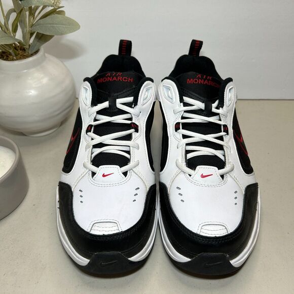 Nike Air Monarch IV Sneakers 416355-101 White Red Black Men's 10.5/W 12 - Picture 3 of 9